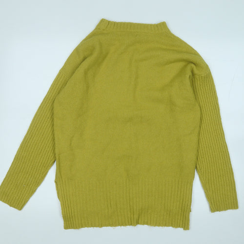 Primark Womens Yellow Round Neck  Acrylic Pullover Jumper Size 10
