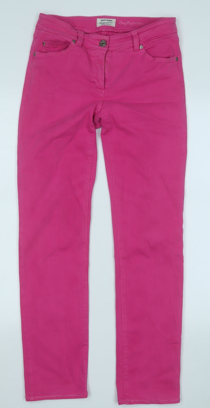Gerry Weber Womens Pink Cotton Straight Jeans Size 28 in L27 in Regular