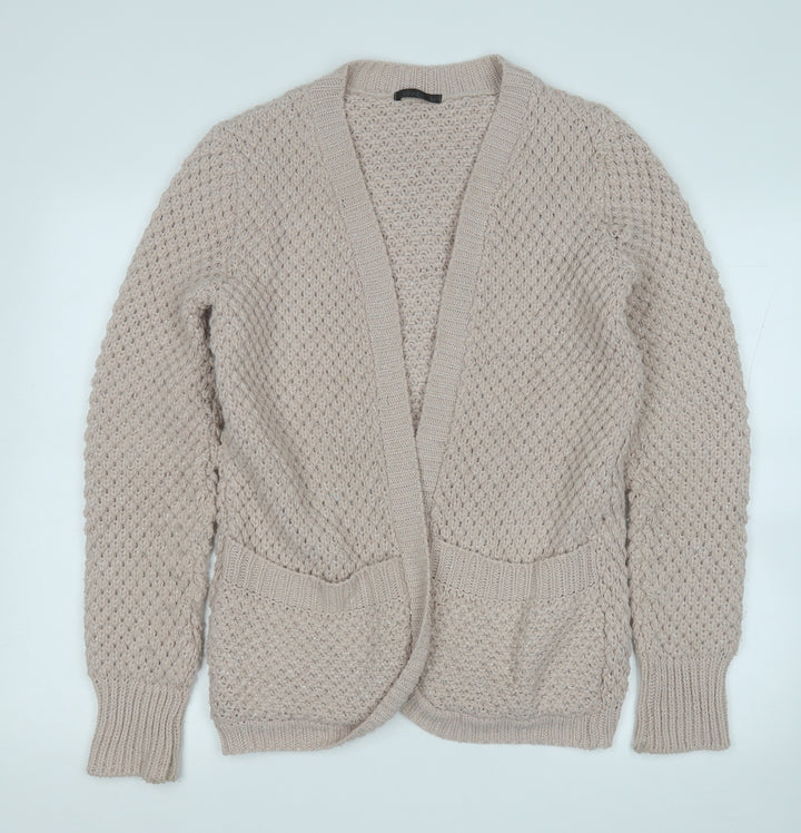 Dunnes Stores Womens Pink V-Neck  Acrylic Cardigan Jumper Size M