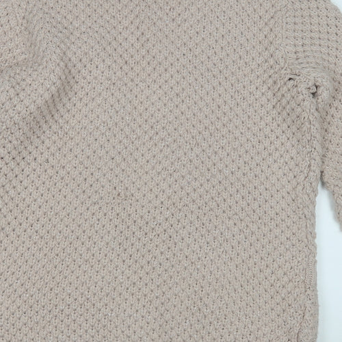 Dunnes Stores Womens Pink V-Neck  Acrylic Cardigan Jumper Size M