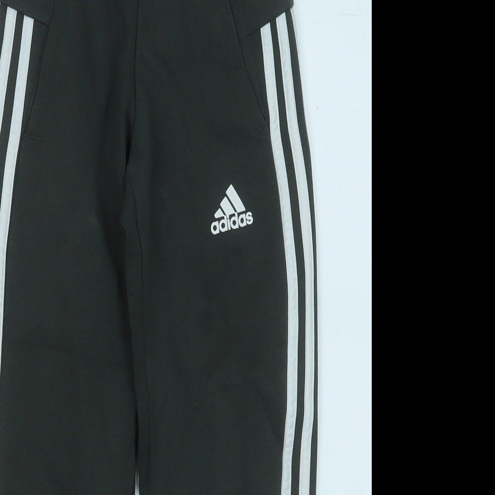 adidas Boys Green  Cotton Jogger Trousers Size 7-8 Years  Regular