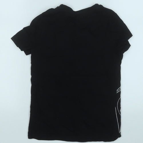 F&F Boys Black  Cotton Basic T-Shirt Size 6-7 Years Round Neck  - Playstation
