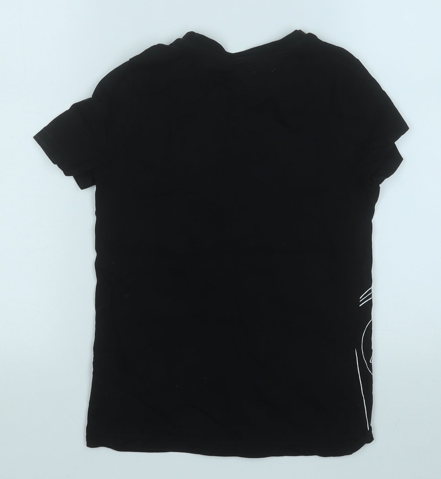 F&F Boys Black  Cotton Basic T-Shirt Size 6-7 Years Round Neck  - Playstation