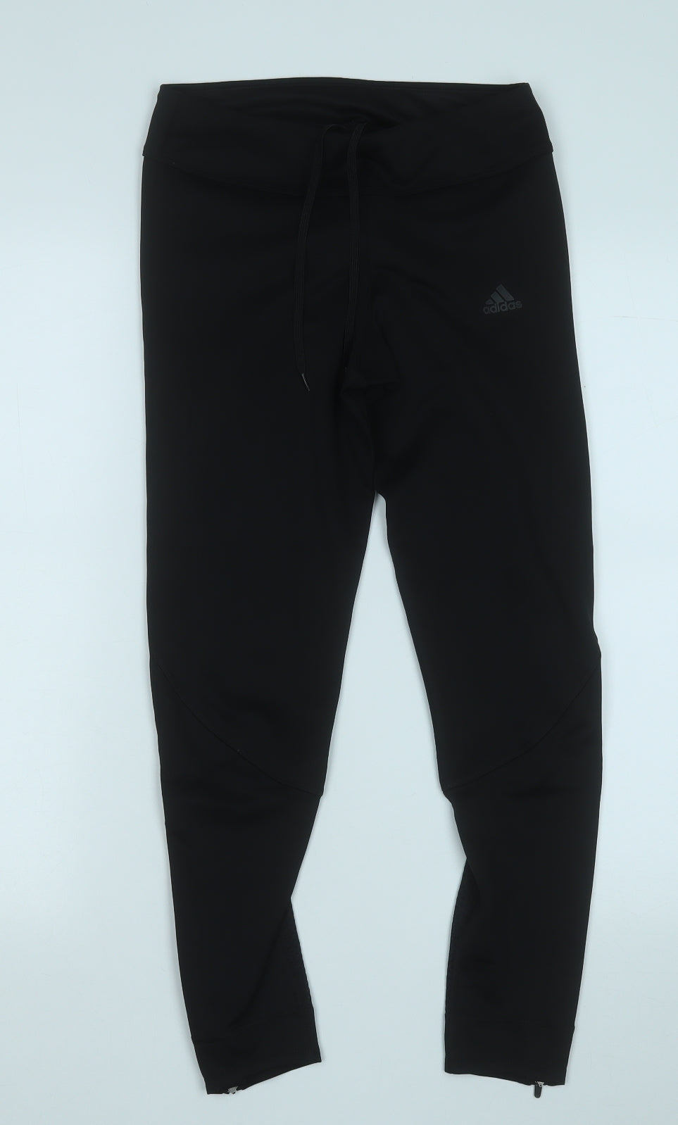 adidas Womens Black  Polyester Compression Leggings Size S L24 in Regular