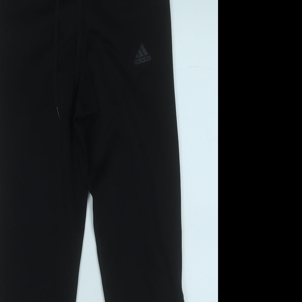 adidas Womens Black  Polyester Compression Leggings Size S L24 in Regular