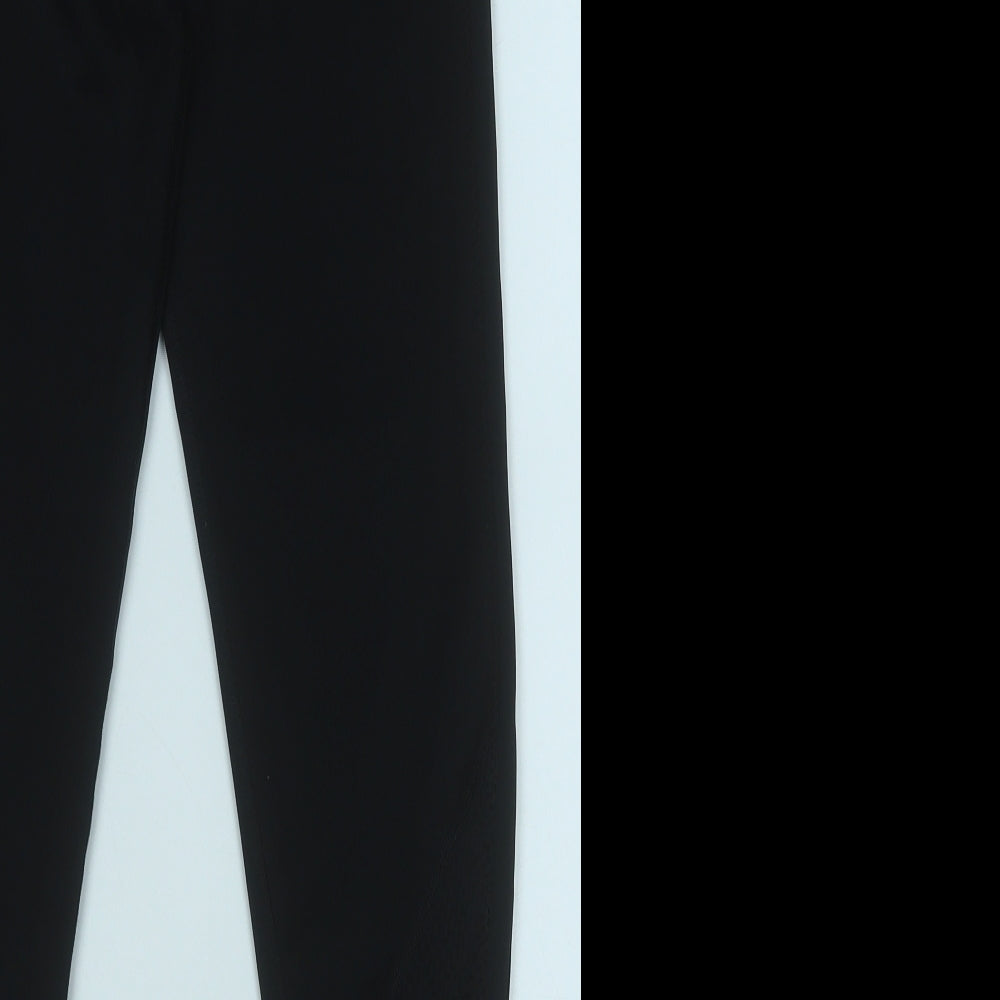 adidas Womens Black  Polyester Compression Leggings Size S L24 in Regular