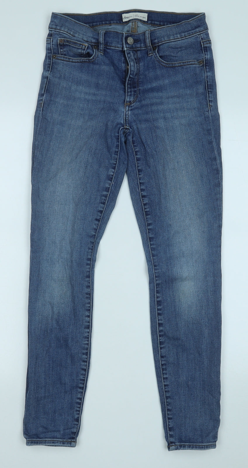 Gap Womens Blue  Cotton Skinny Jeans Size 28 in L27 in Regular