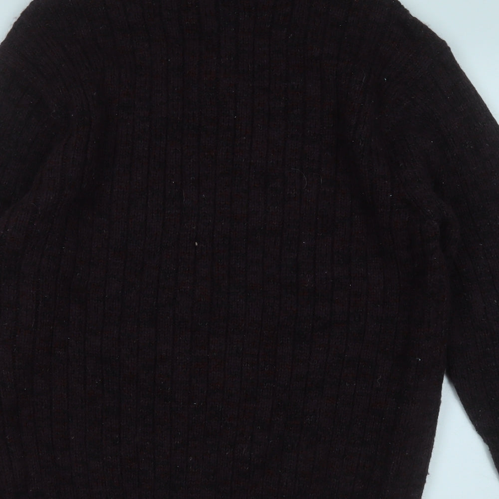 Marks and Spencer Mens Brown High Neck  Acrylic Pullover Jumper Size XL