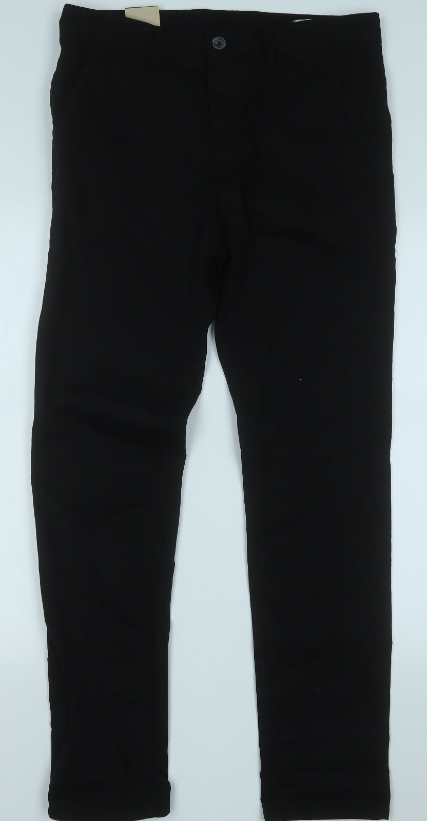 TOM TAILOR Mens Black  Cotton Straight Jeans Size 32 in L32 in Regular