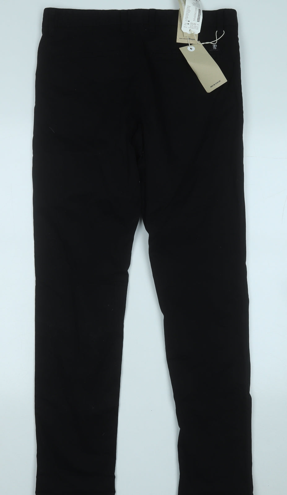 TOM TAILOR Mens Black  Cotton Straight Jeans Size 32 in L32 in Regular