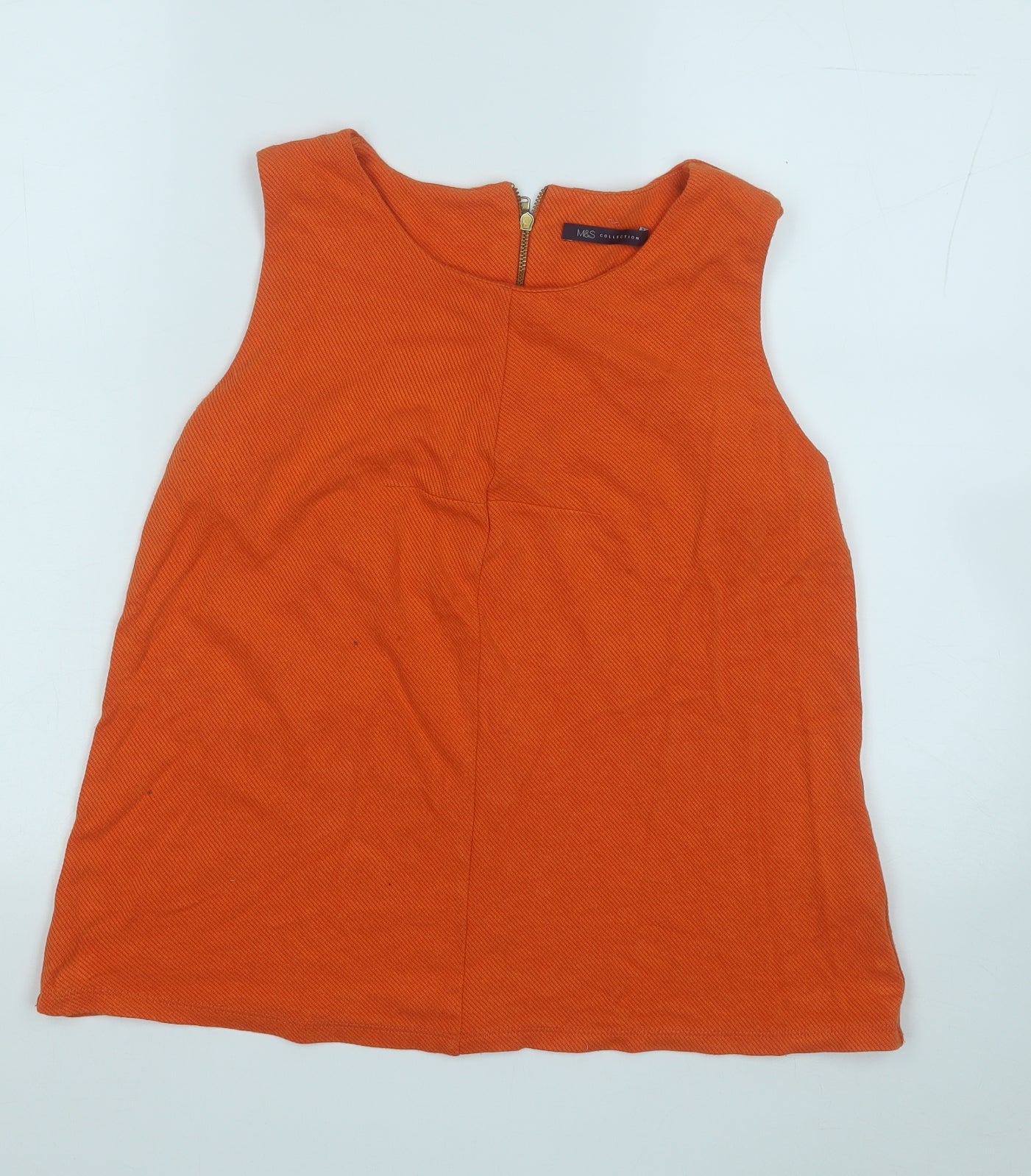 Marks and Spencer Womens Orange Round Neck  Polyester Pullover Jumper Size 12