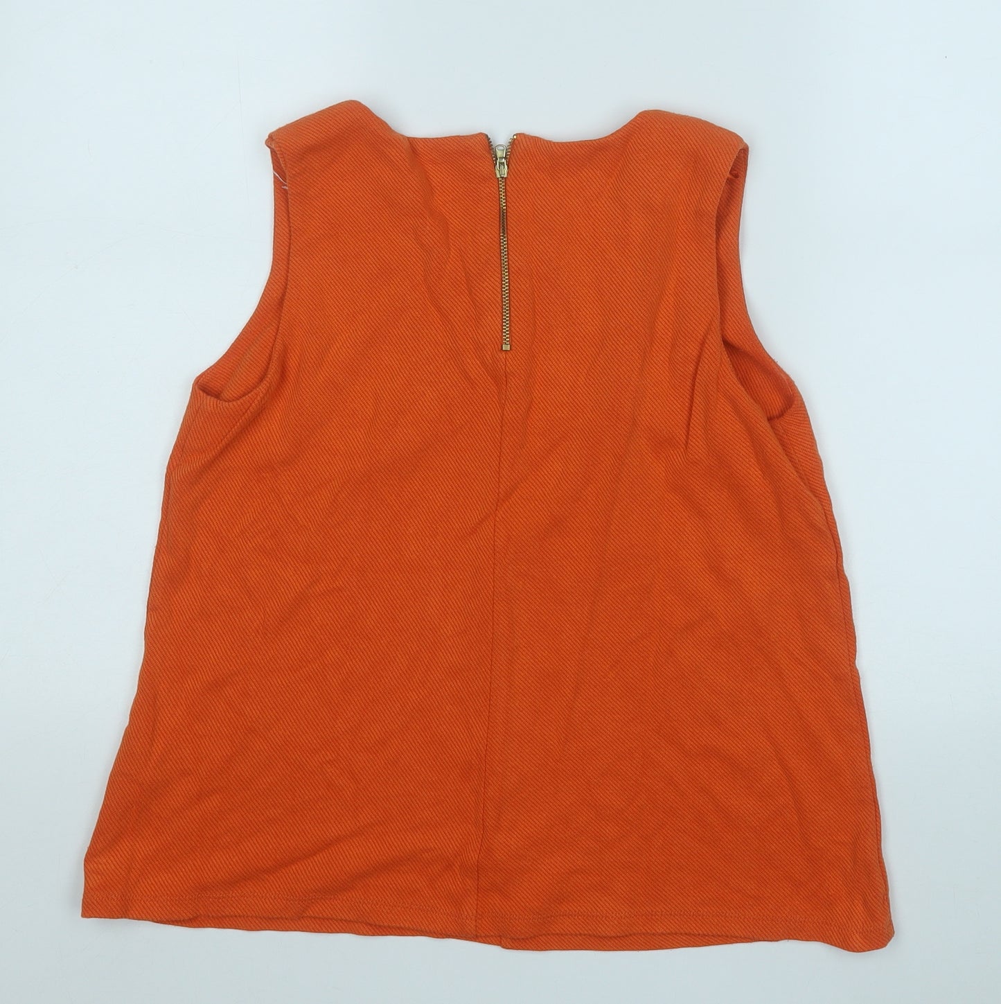 Marks and Spencer Womens Orange Round Neck  Polyester Pullover Jumper Size 12