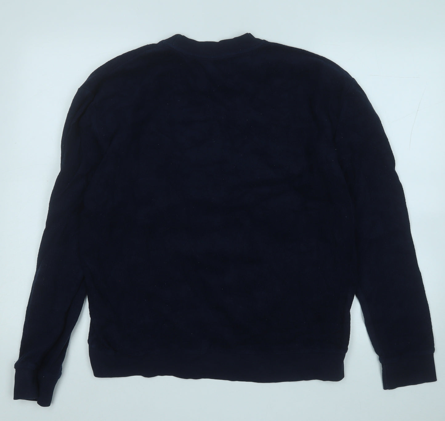 Topman Mens Blue  Cotton Pullover Sweatshirt Size M   - Ninety Seven