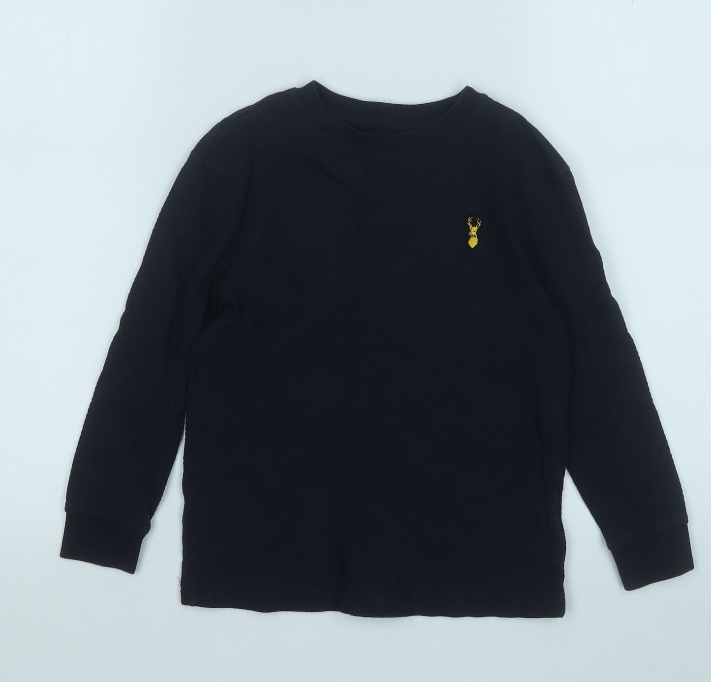 NEXT Boys Blue Round Neck  Cotton Pullover Jumper Size 4 Years