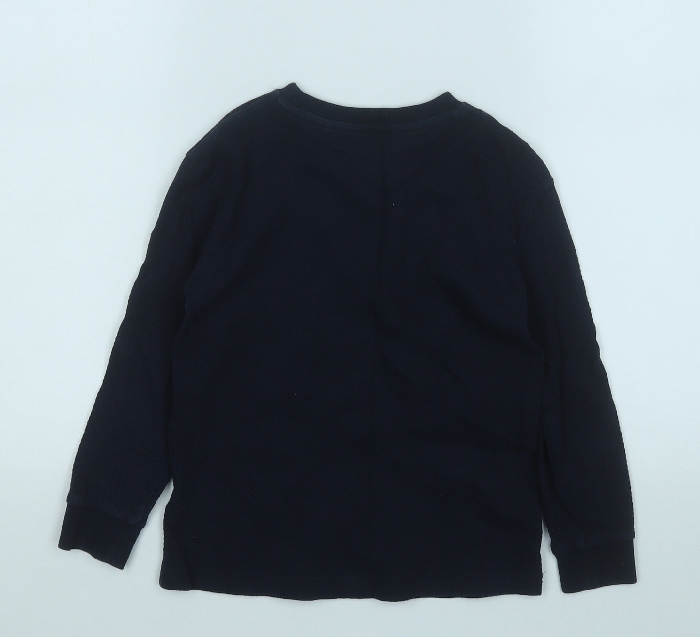 NEXT Boys Blue Round Neck  Cotton Pullover Jumper Size 4 Years
