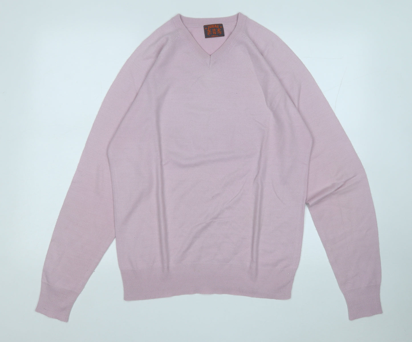 Judas Mens Purple Round Neck  Acrylic Pullover Jumper Size S