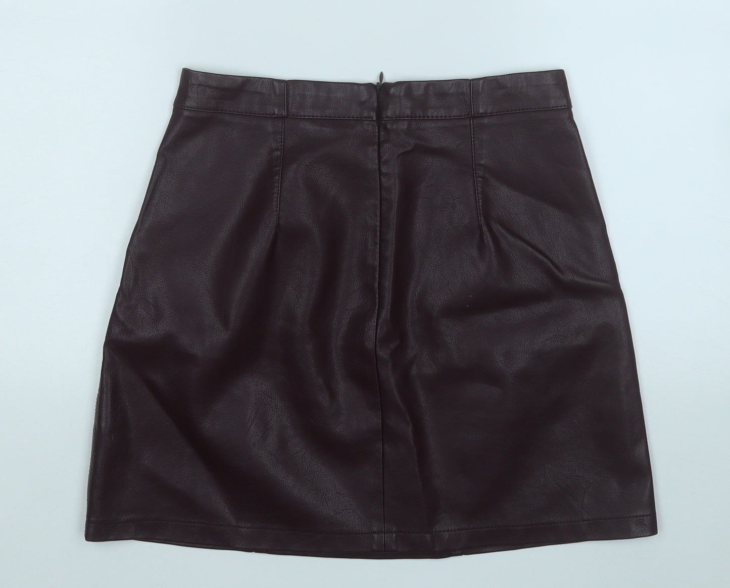 New Look Womens Purple  Polyurethane A-Line Skirt Size 8