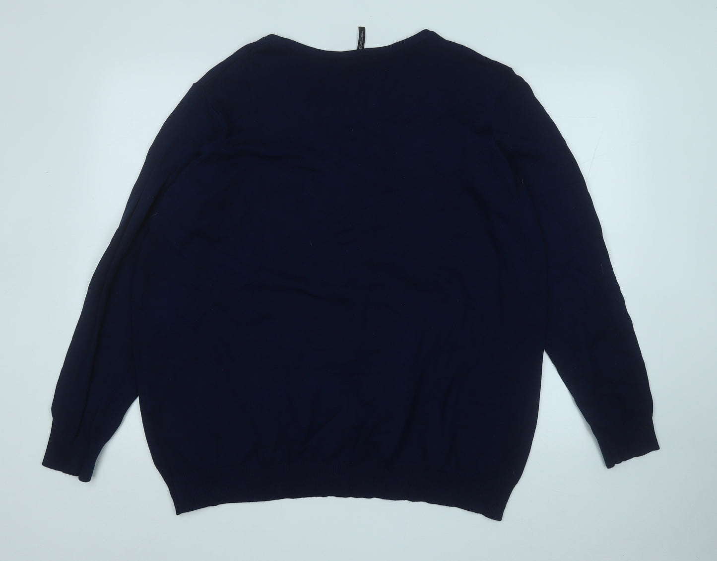 Capsule Womens Blue Round Neck  Viscose Cardigan Jumper Size 24