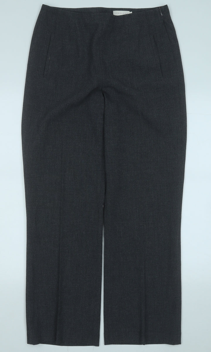 Lakeland Womens Grey Polyester Trousers Size 12 L27 in Regular