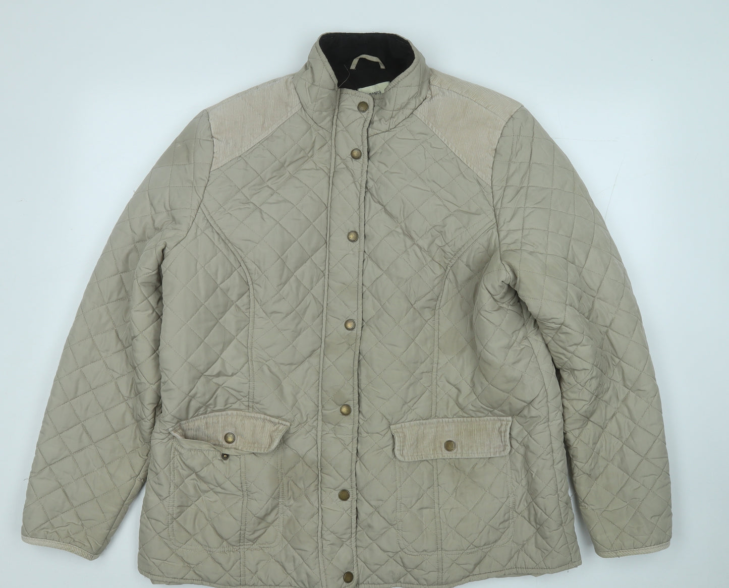 Papaya Womens Beige   Puffer Jacket Jacket Size 20