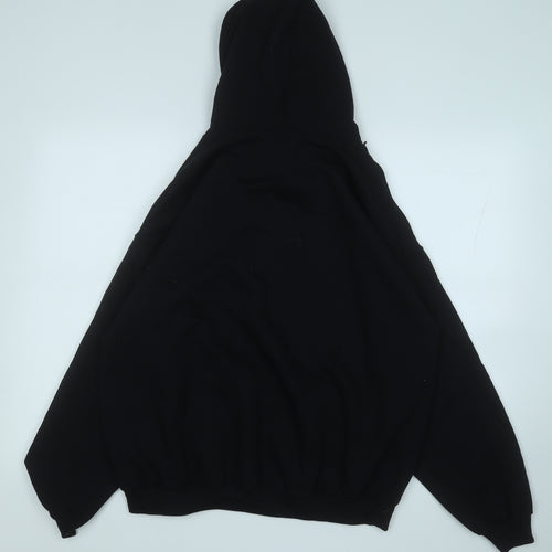 Gildan Womens Black  Polyester Pullover Hoodie Size L