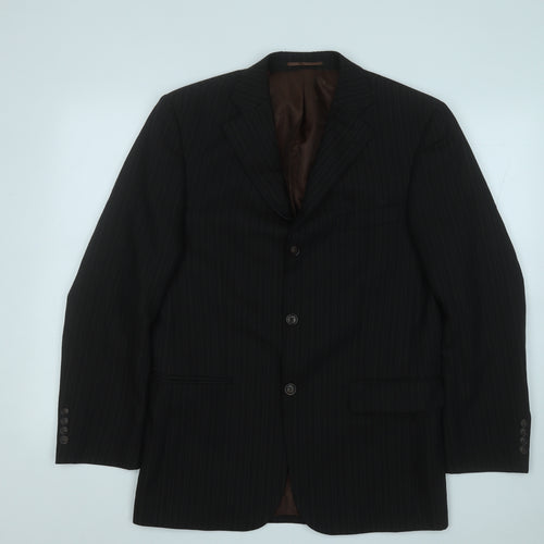 Taylor & Wright Mens Black  Wool Jacket Suit Jacket Size 38