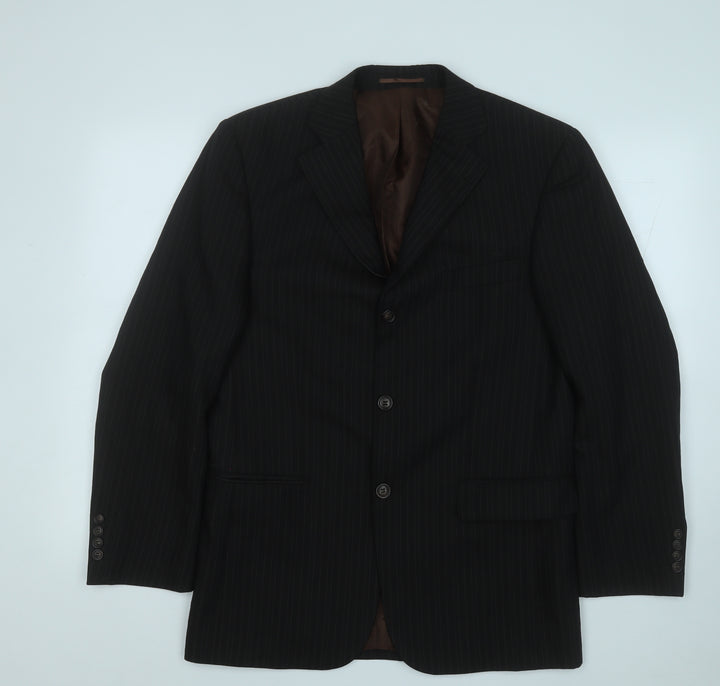 Taylor & Wright Mens Black Wool Jacket Suit Jacket Size 38