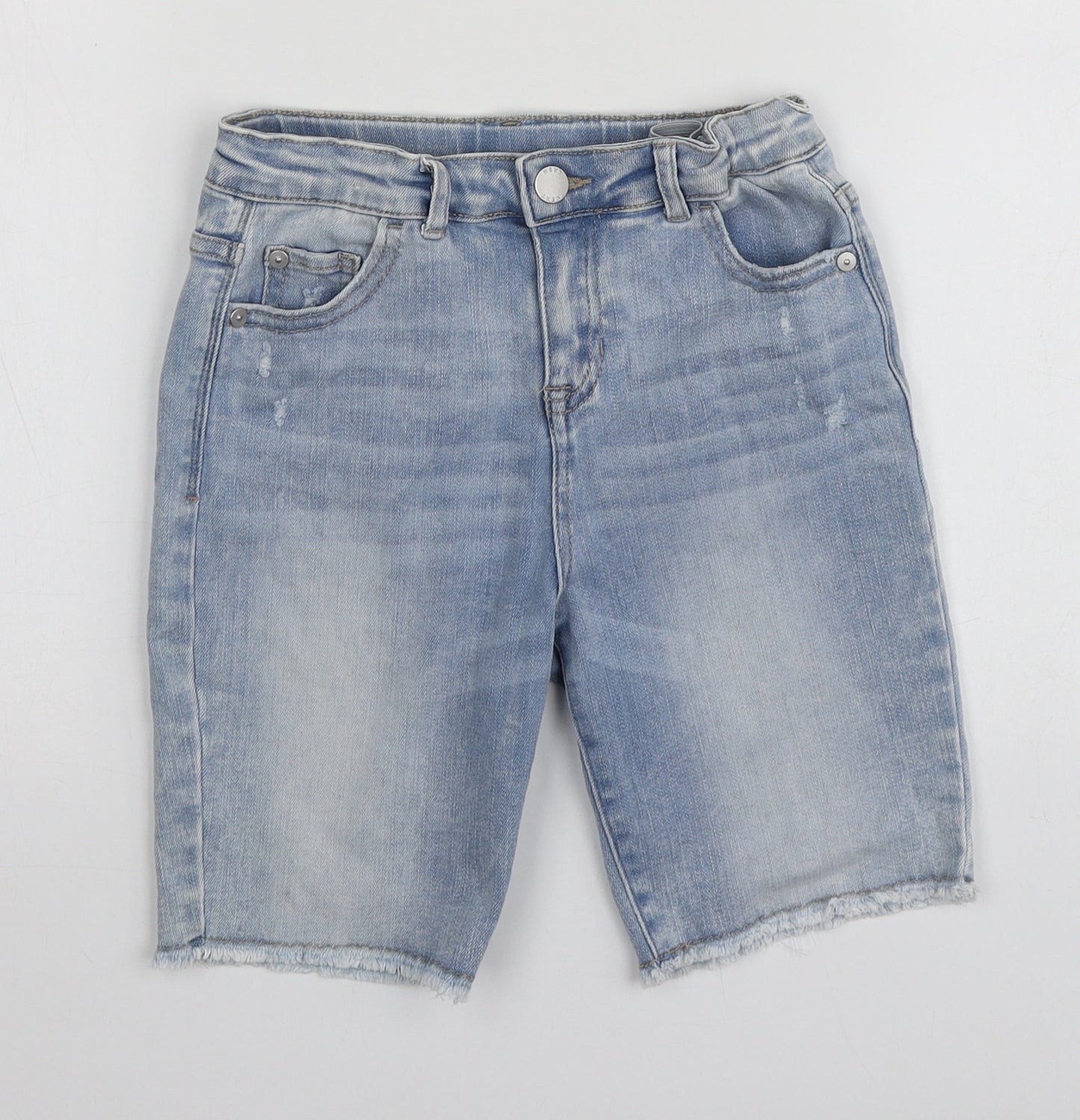 NEXT Girls Blue  Cotton Cut-Off Shorts Size 9 Years  Regular