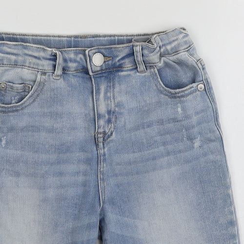 NEXT Girls Blue  Cotton Cut-Off Shorts Size 9 Years  Regular