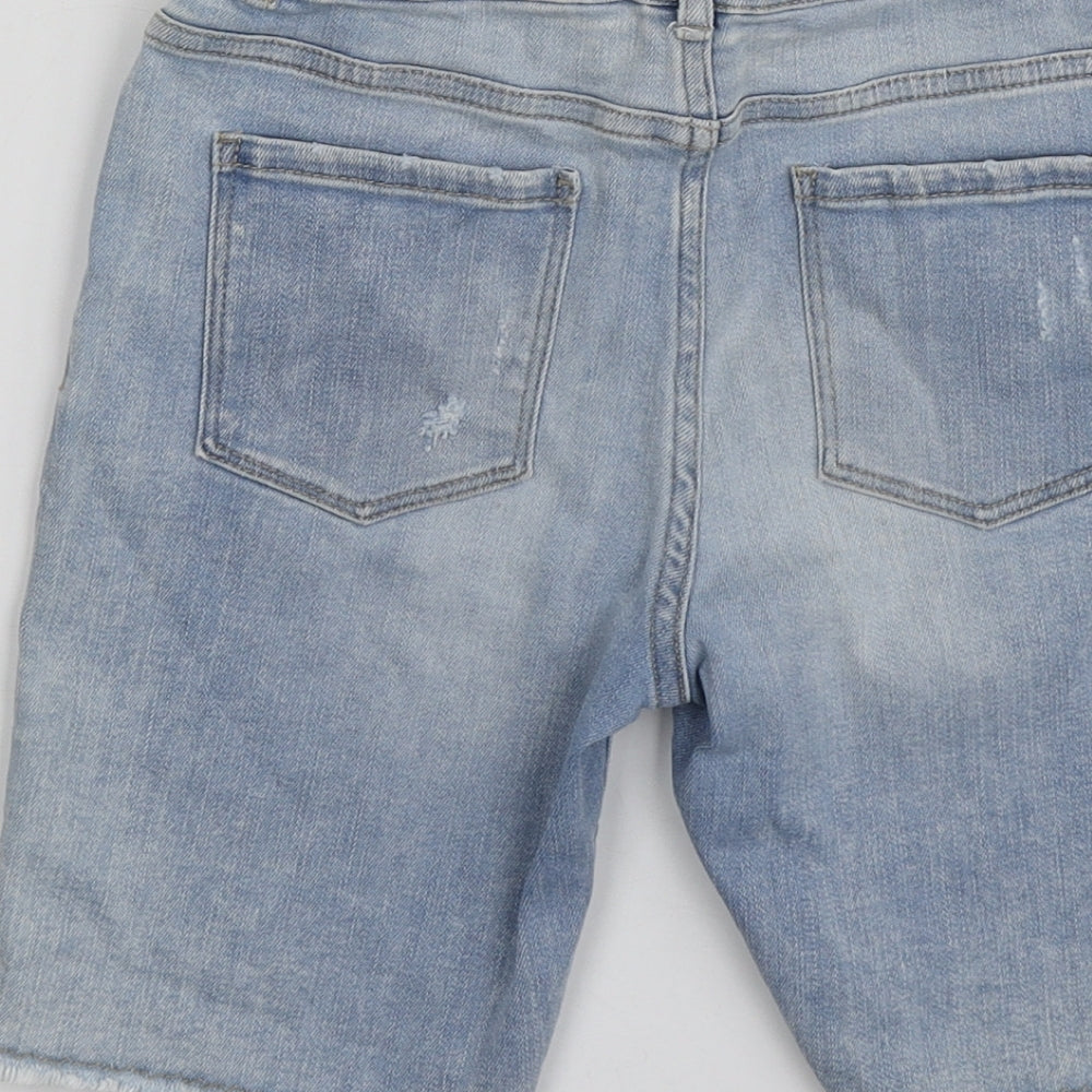 NEXT Girls Blue  Cotton Cut-Off Shorts Size 9 Years  Regular