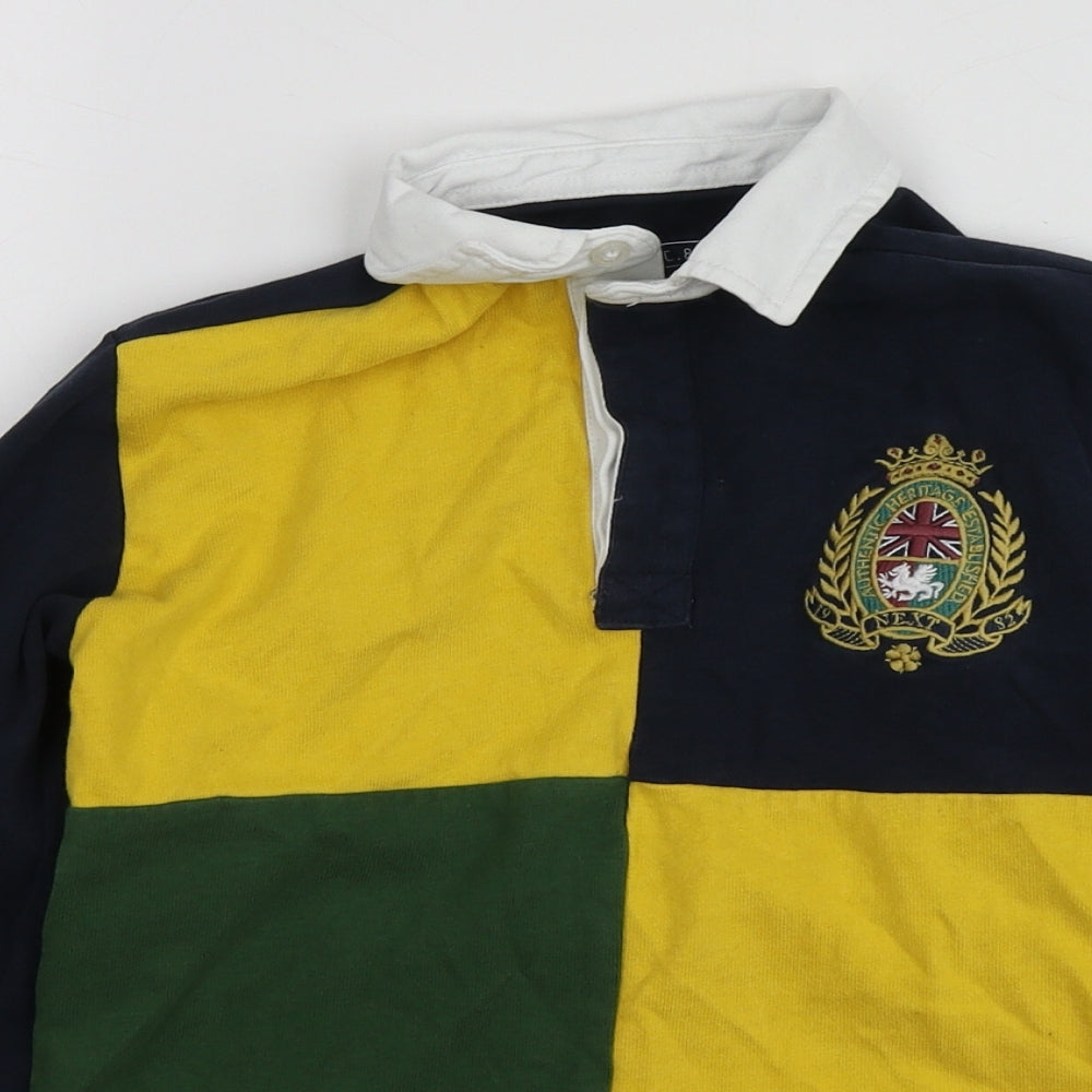NEXT Boys Multicoloured Geometric Cotton Basic Polo Size 7 Years Collared