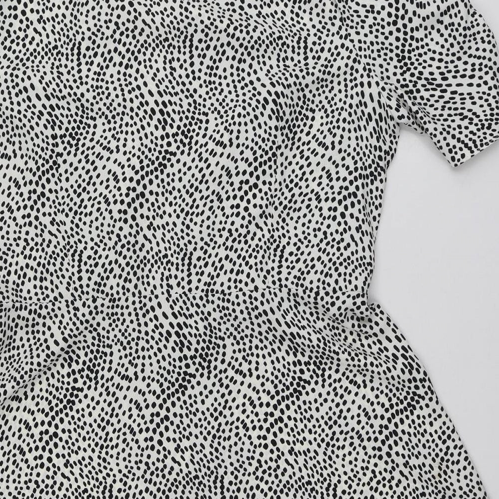 Primark Womens  Polka Dot Polyester Skater Dress  Size 20  V-Neck