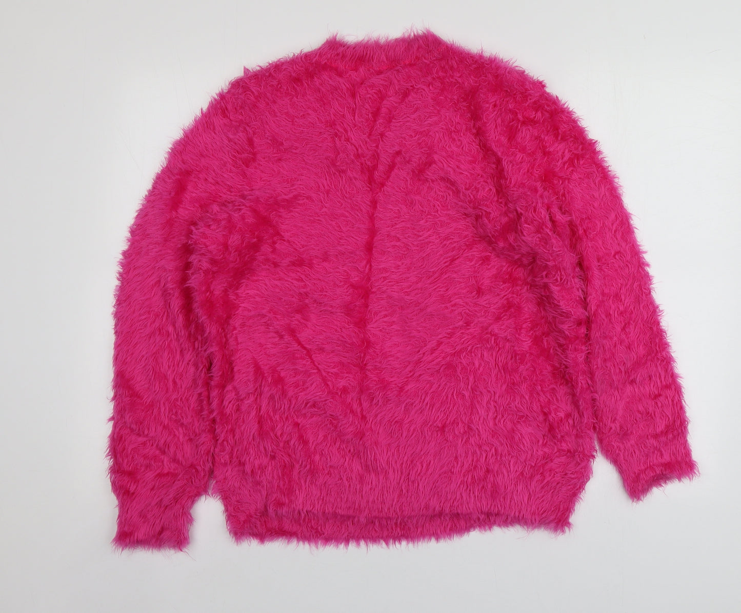 George Womens Pink Round Neck  Polyamide Pullover Jumper Size 16