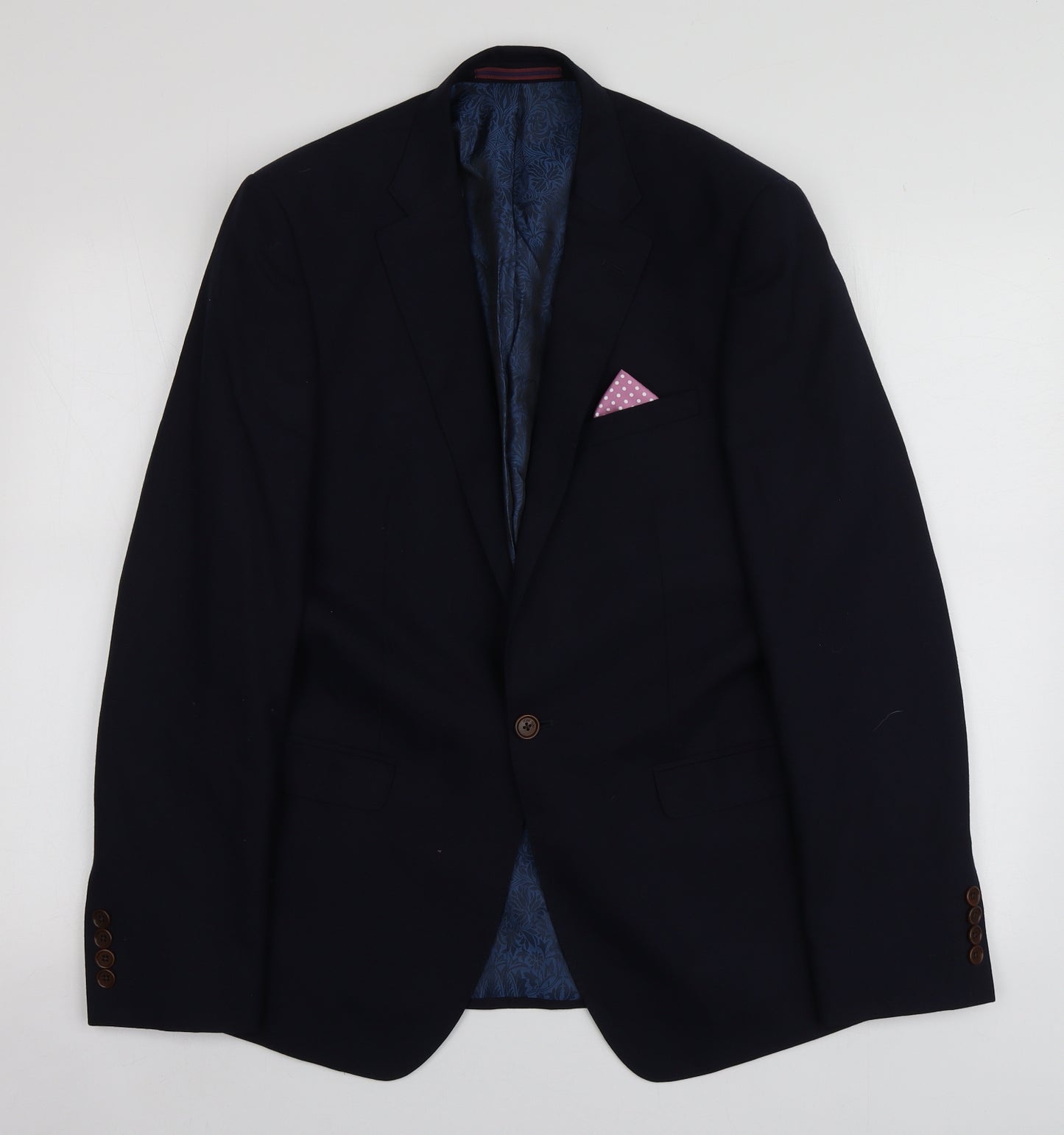 Herbie Frogg Mens Blue  Polyester Jacket Suit Jacket Size 40