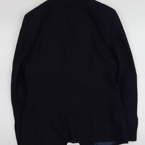 Herbie Frogg Mens Blue  Polyester Jacket Suit Jacket Size 40