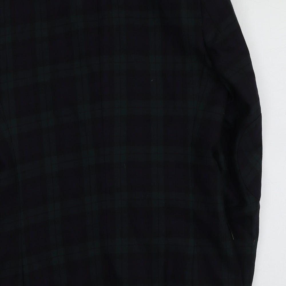 Herbie Frogg Mens Blue Plaid Wool Jacket Suit Jacket Size 40