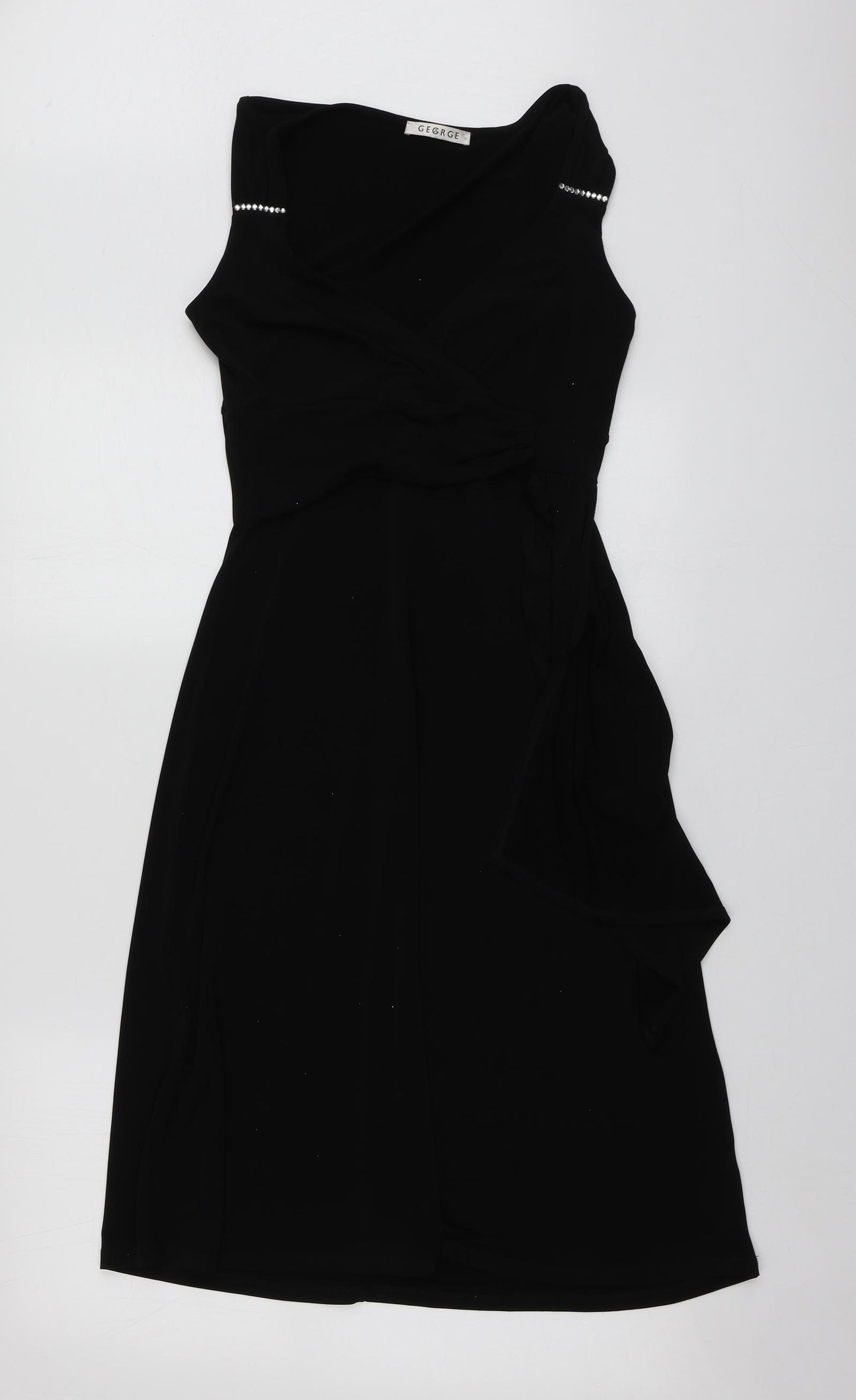 George Womens Black  Polyester A-Line  Size 8  Round Neck