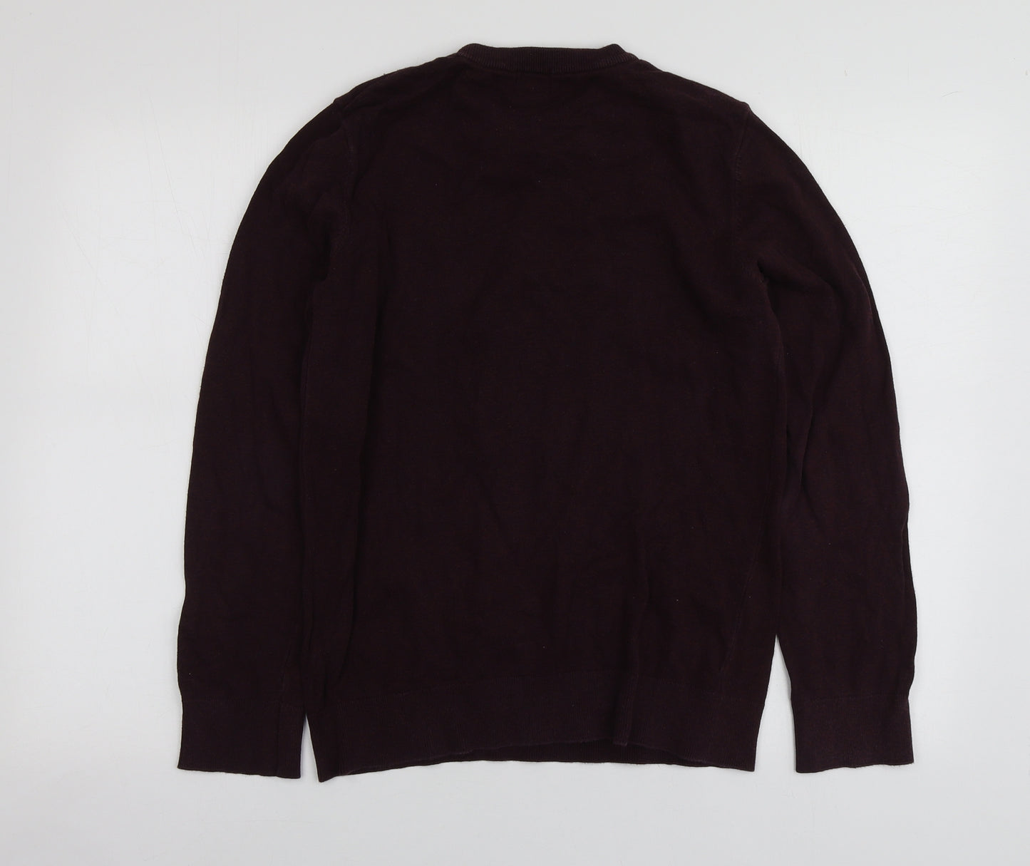 H&M Womens Purple Round Neck  Cotton Pullover Jumper Size S
