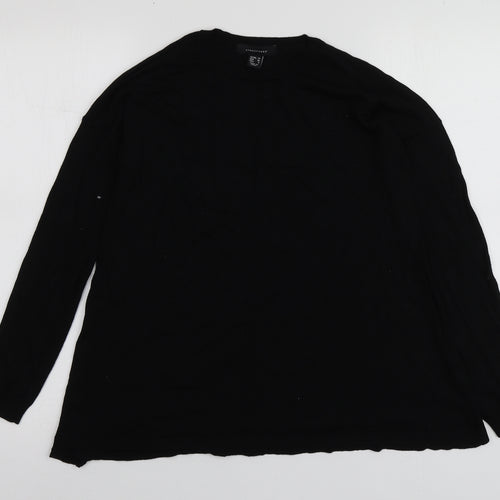 Atmosphere Womens Black Round Neck  Viscose Pullover Jumper Size 10