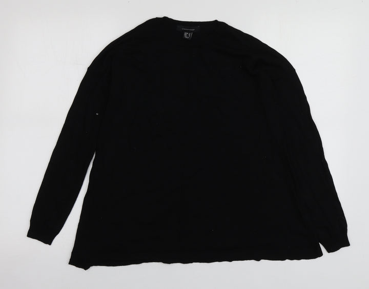 Atmosphere Womens Black Round Neck  Viscose Pullover Jumper Size 10