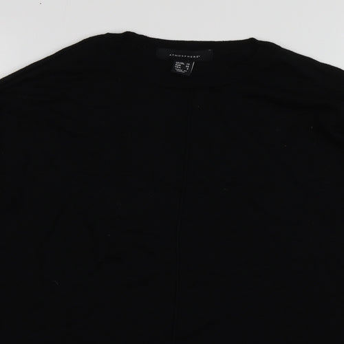 Atmosphere Womens Black Round Neck  Viscose Pullover Jumper Size 10