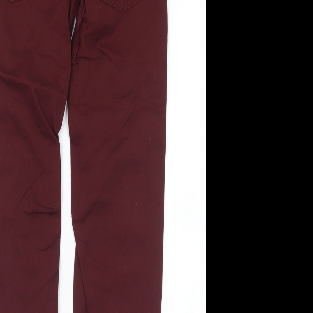George Boys Purple  Cotton Chino Trousers Size 7-8 Years  Regular Button