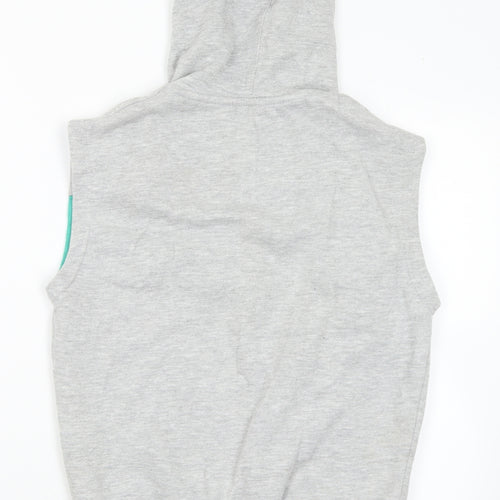 Lee Cooper Boys Grey  Cotton Full Zip Hoodie Size 9-10 Years  Zip - Logo