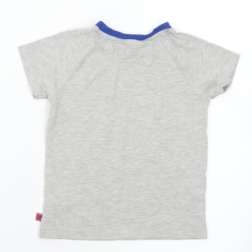 George Boys Grey  Cotton Basic T-Shirt Size 3-4 Years Crew Neck  - Mickey Mouse Disney