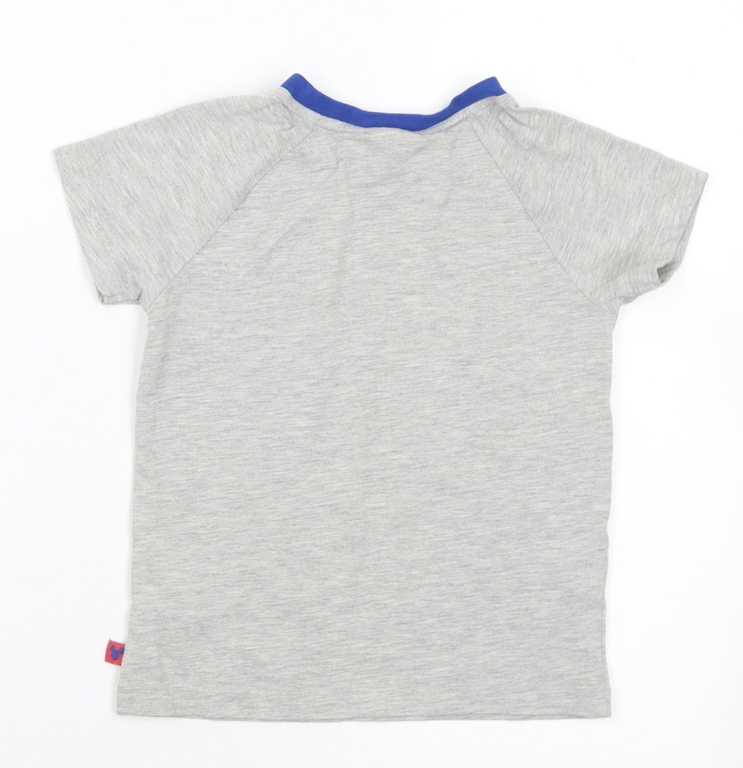 George Boys Grey  Cotton Basic T-Shirt Size 3-4 Years Crew Neck  - Mickey Mouse Disney