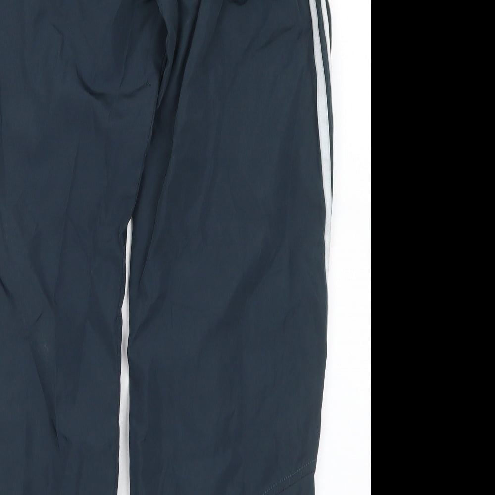 adidas Boys Black  Polyester Jogger Trousers Size 9-10 Years  Regular Drawstring