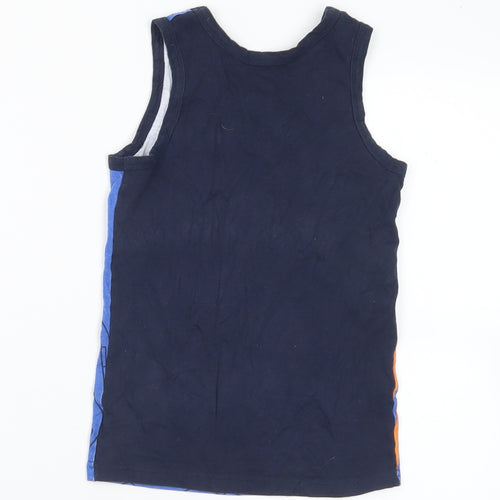 Star Wars Boys Blue  Cotton Basic Tank Size 4-5 Years Round Neck  - Star Wars 4-6 Years