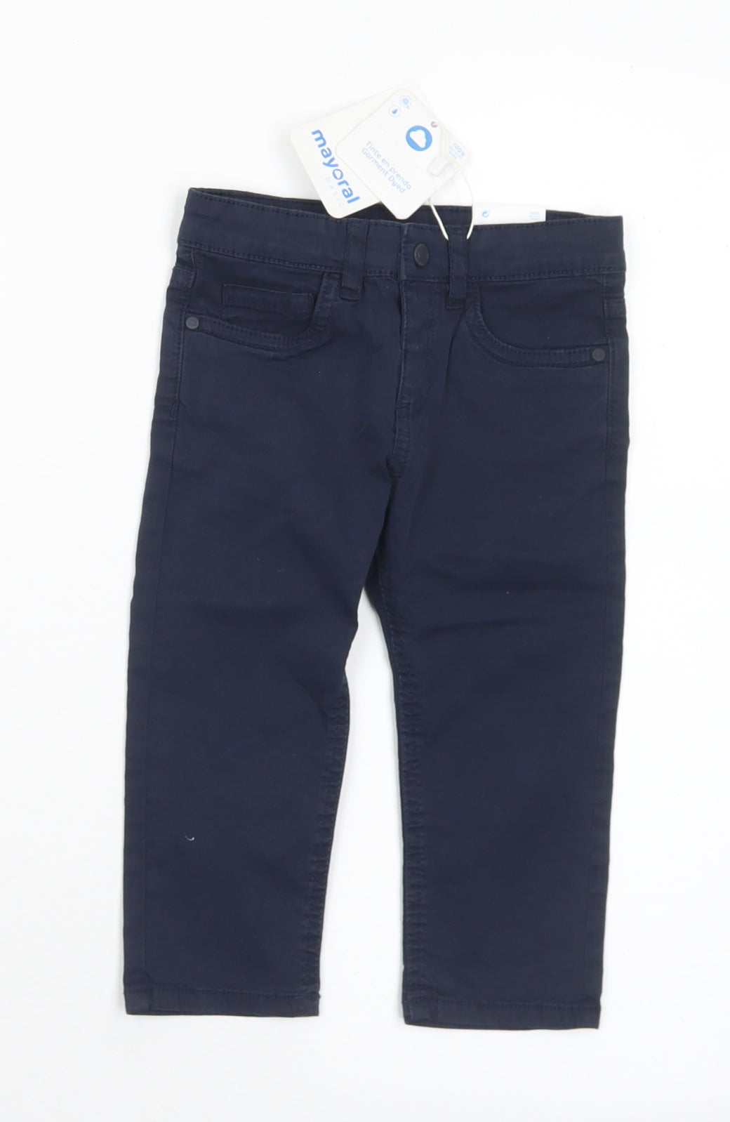 Mayoral Boys Blue  Cotton Capri Trousers Size 12 Months