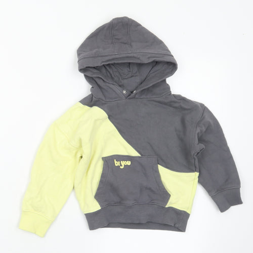 Primark Girls Yellow  Cotton Pullover Hoodie Size 3-4 Years   - be you