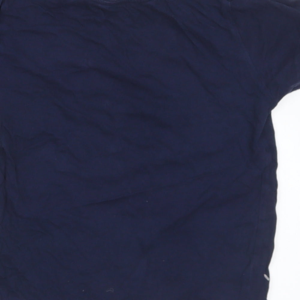 Primark Boys Blue  Cotton Basic T-Shirt Size 5-6 Years Crew Neck  - Legend